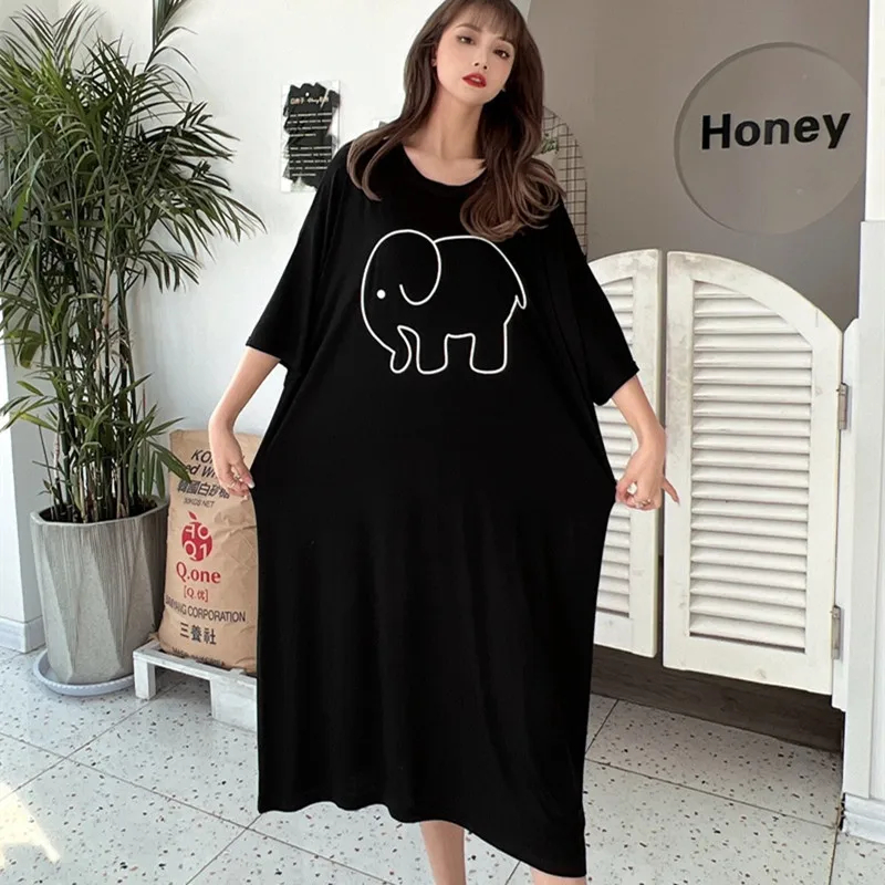Baby Clothing Size - Plus Size Summer Cartoon Elephant Printed