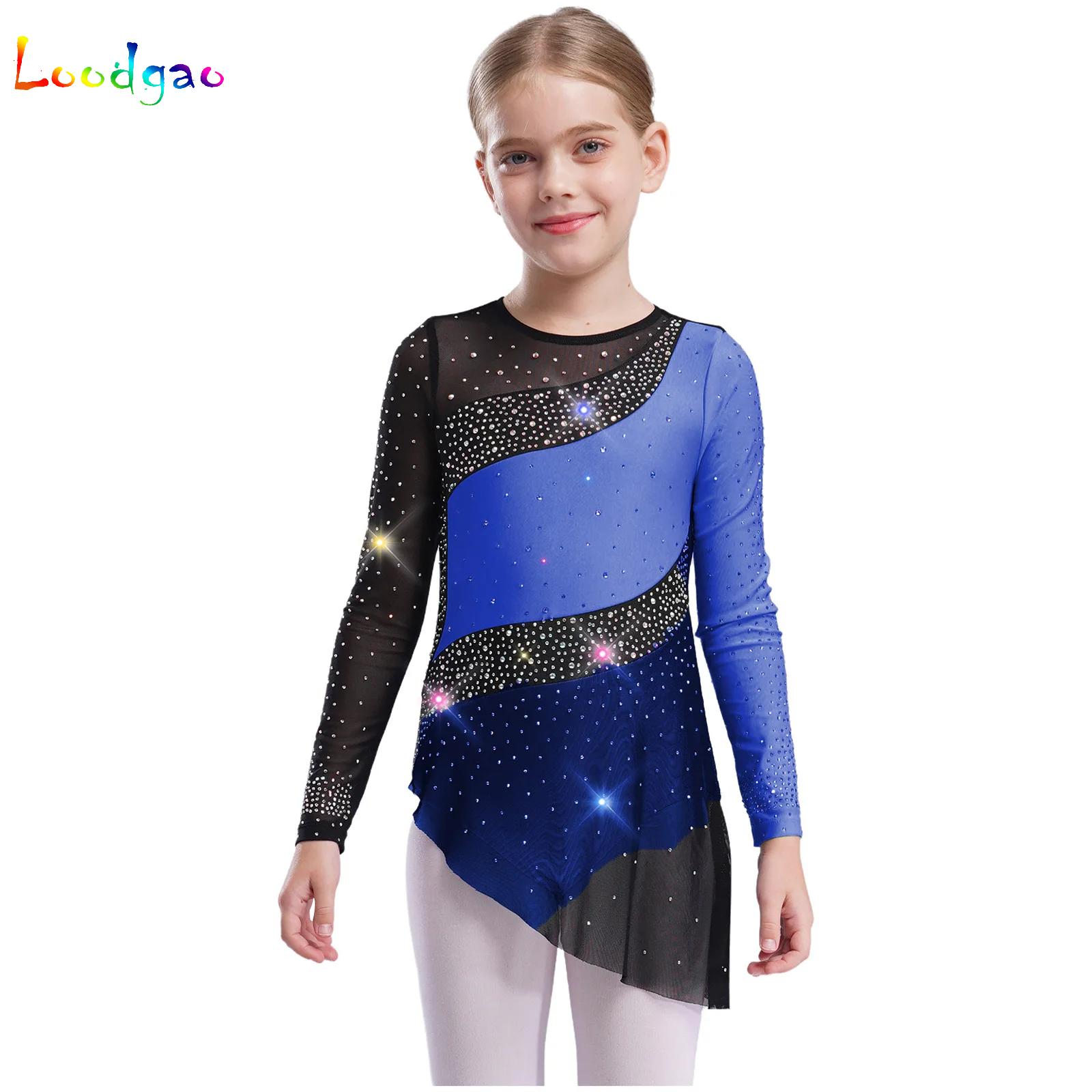 Baby Clothing Size - Kids Girls Sparkling Mesh Lyrical Dance