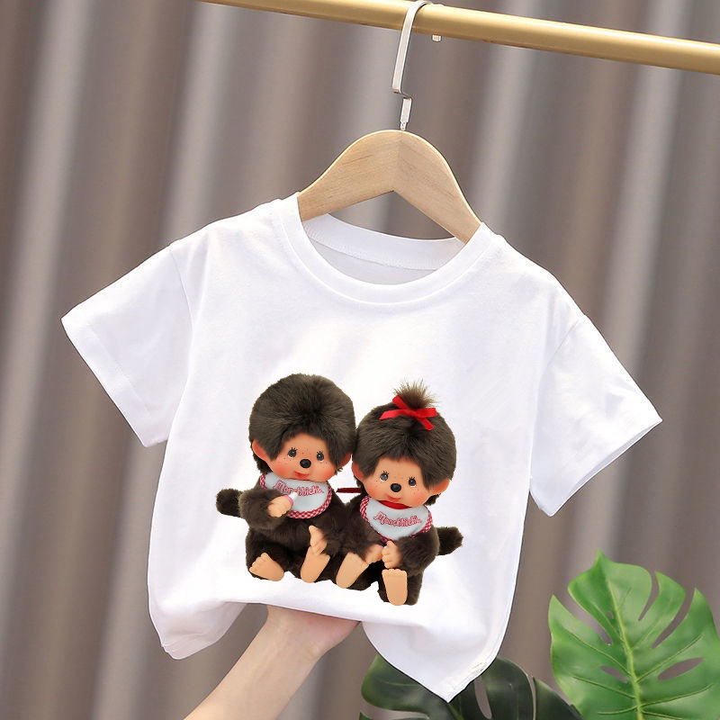 Baby Clothing For Summer - Monchhichi Kids T-shirts Anime Figures Boys