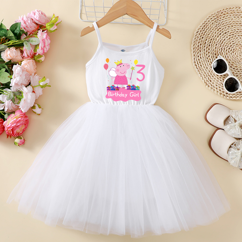 Baby Clothing For Summer - Peppa Pigs Dress Birthday Number 1-9