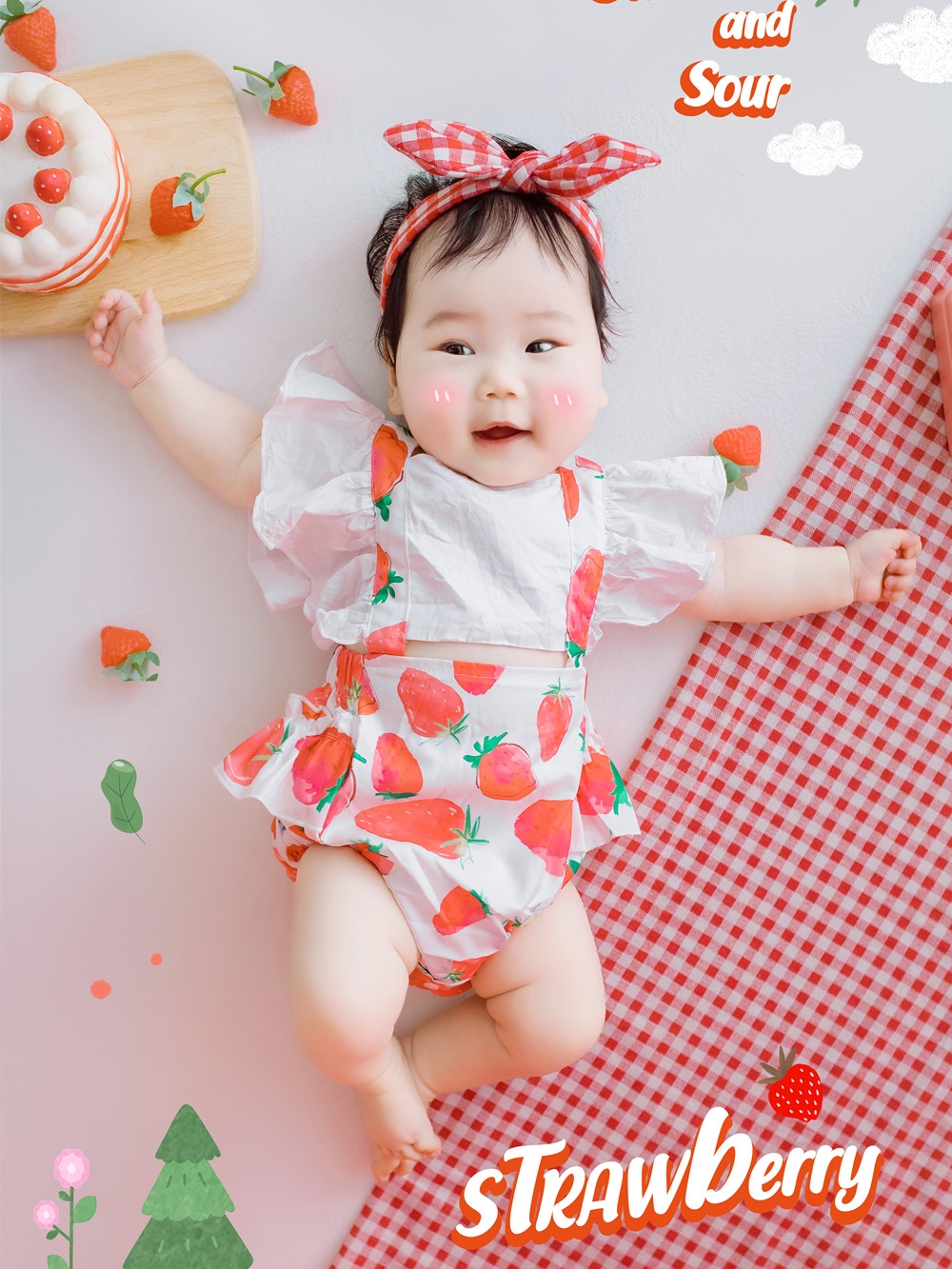 Baby Clothing For Summer - Childrens photography themed clothing summer strawberry