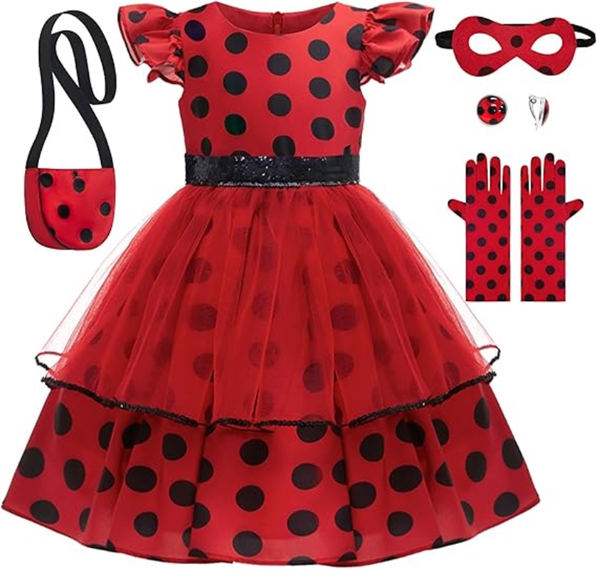 Girls Cosplay Costume Polka Do - Baby Clothing Size recensie en prijs