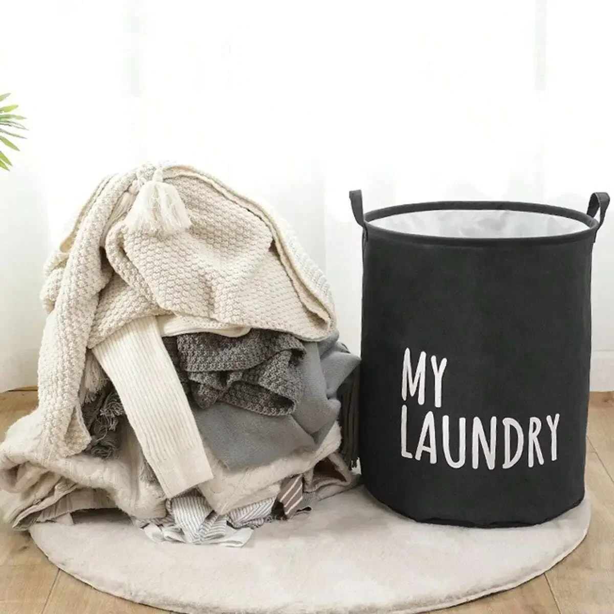 Foldable Drawstring Laundry Ha - Baby Clothing Hamper recensie en prijs