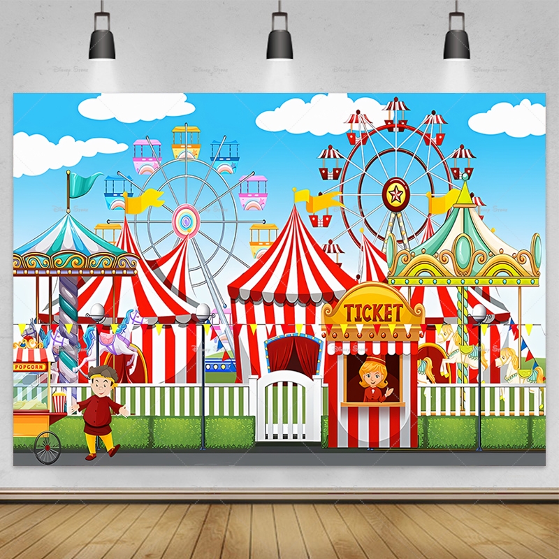Red Circus Tent Backdrop For C - Baby Clothing Night recensie en prijs