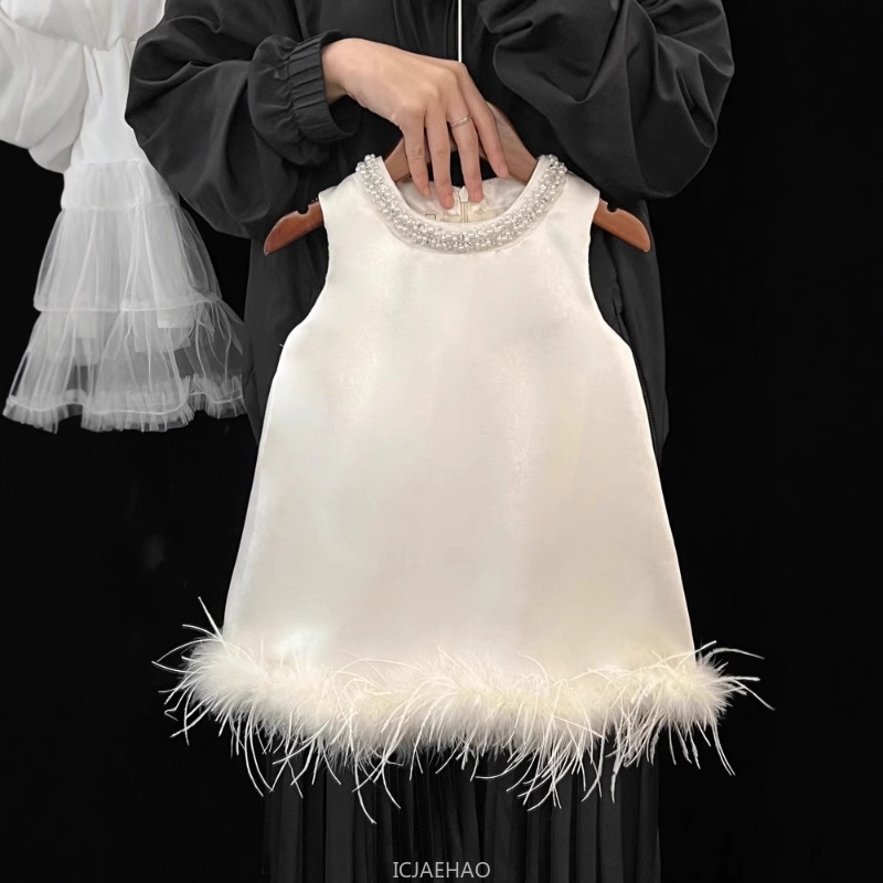 2025 New Girls Satin Feather P - Baby Clothing For Sale recensie en prijs
