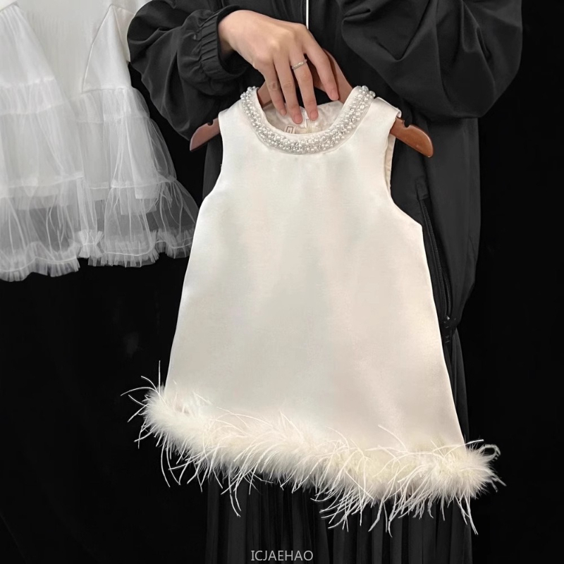 2025 New Girls Satin Feather P - Baby Clothing For Sale recensie en prijs
