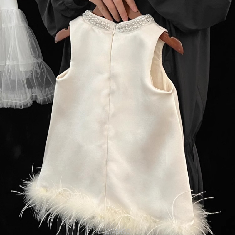 2025 New Girls Satin Feather P - Baby Clothing For Sale recensie en prijs