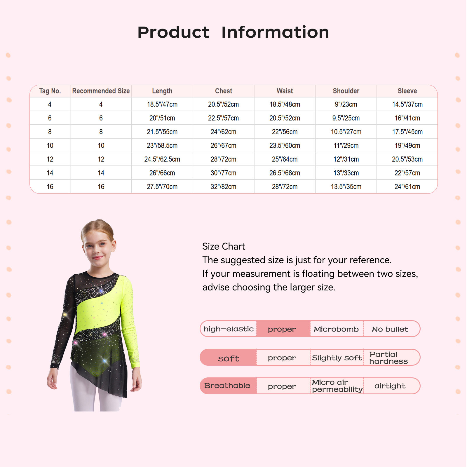 Kids Girls Sparkling Mesh Lyri - Baby Clothing Size recensie en prijs