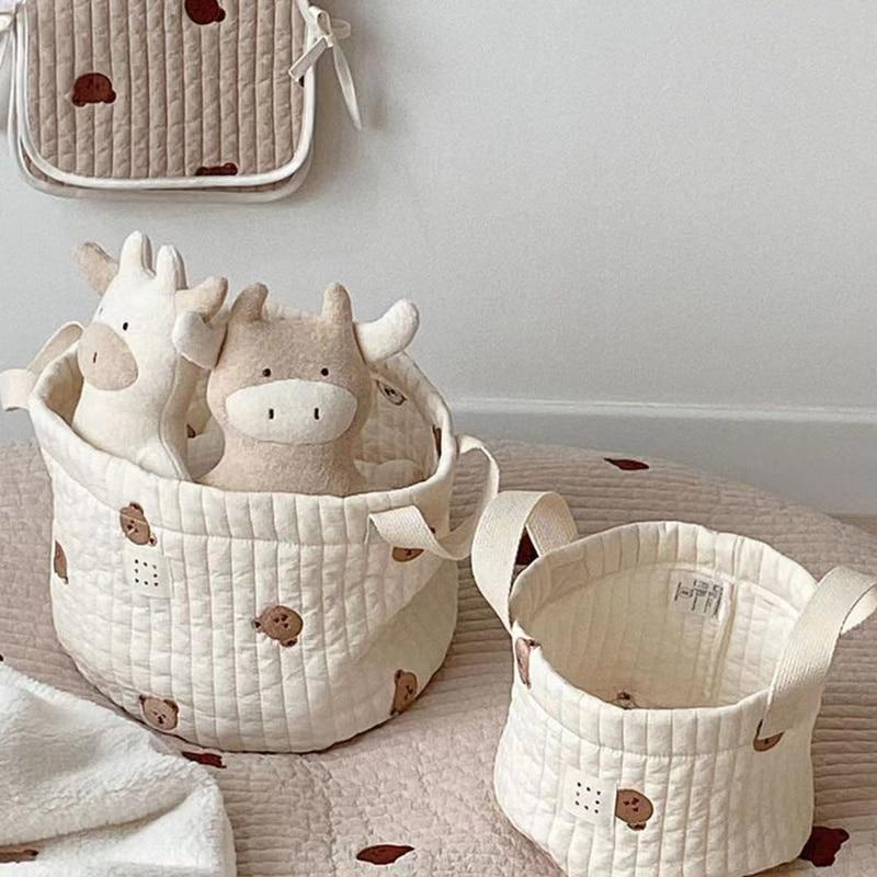 Cute Bear Embroidery Diaper Ba - Baby Clothing Hamper recensie en prijs