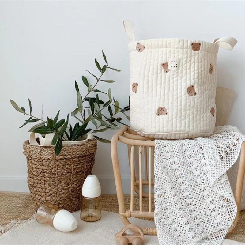 Cute Bear Embroidery Diaper Ba - Baby Clothing Hamper recensie en prijs
