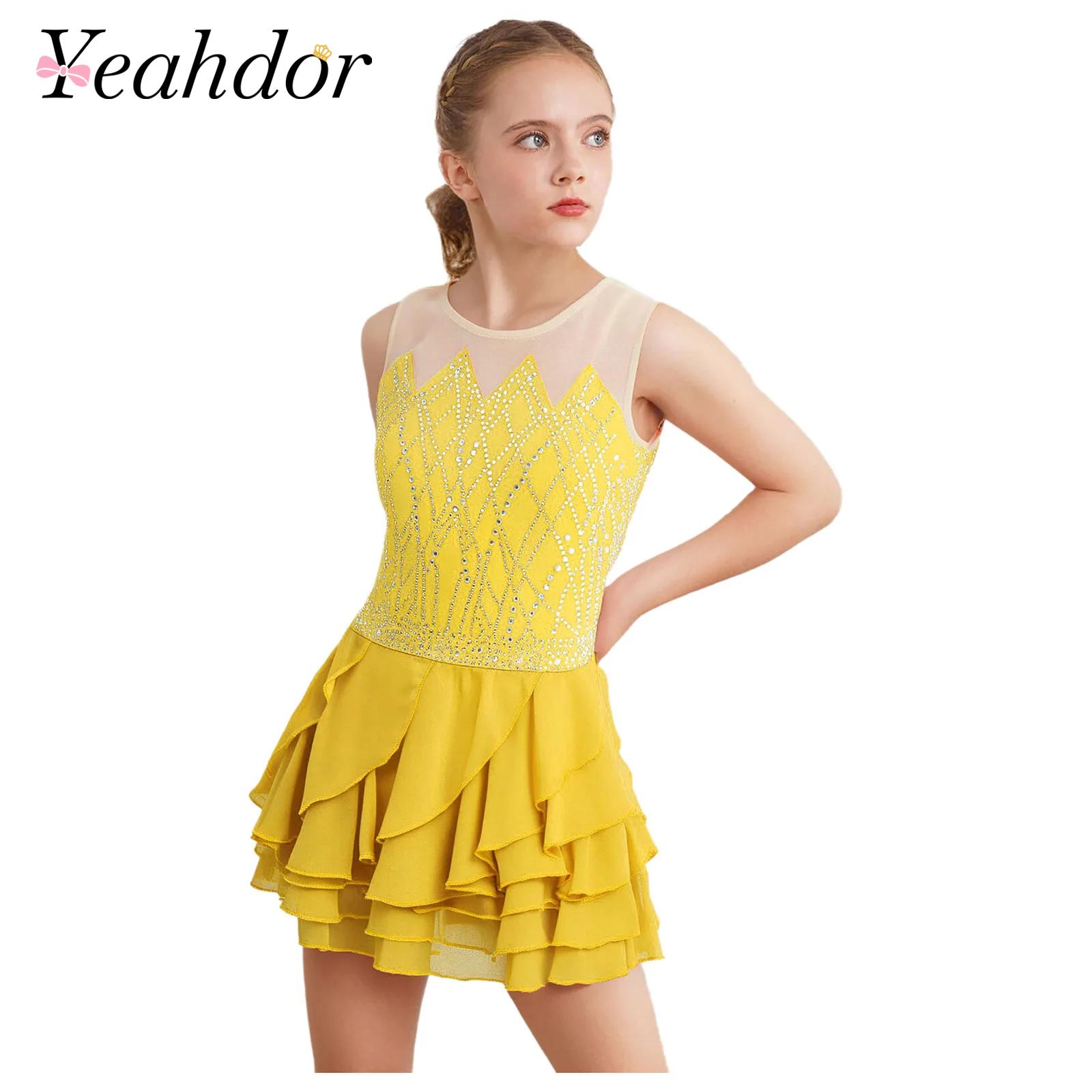 Girls Mesh Figure Skating Dres - Baby Clothing Size recensie en prijs