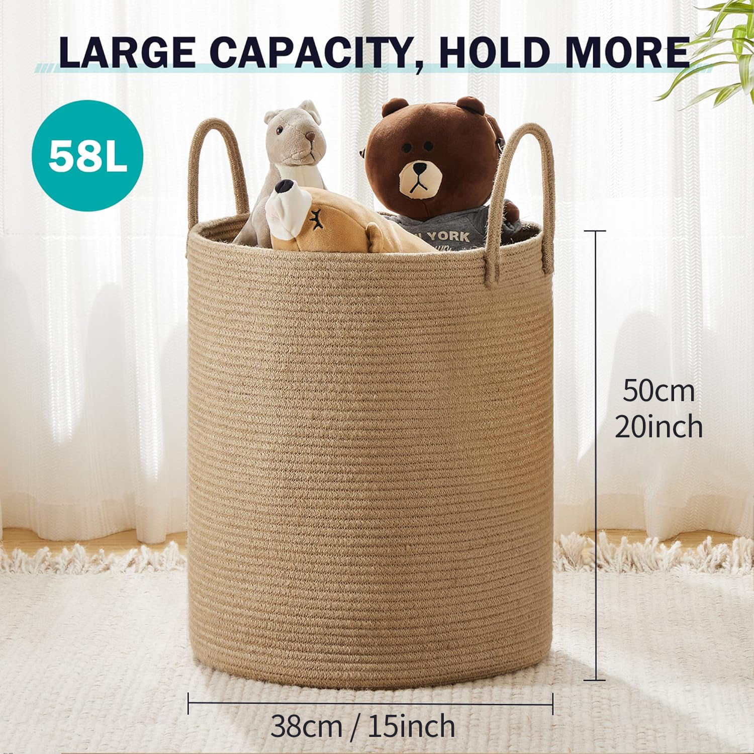 Large Storage Basket Tall Wove - Baby Clothing Hamper recensie en prijs